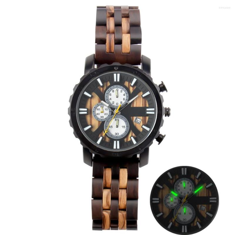 Wristwatches Men's Wooden In Alloy Large Dial Luxury Multifunction Chronograph Clock Luminous Fashion Waterproof Wood Watch, D3501
Wristwatches Men's Wooden In Alloy Large Dial Luxury Multifunction Chronograph Clock Luminous Fashion Waterproof Wood Watch, D3501
