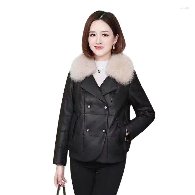 Women's Leather 2022 High Quality Clothing Female Autumn Winter Jacket Short Fashion Thick Women Outerwear Down Cotton Coat, Black
Women's Leather 2022 High Quality Clothing Female Autumn Winter Jacket Short Fashion Thick Women Outerwear Down Cotton Coat, Black