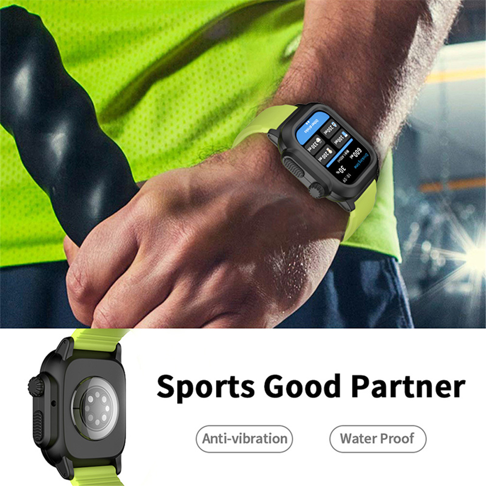 Smart Straps Waterproof Shell Diving Integrated Strap Kits Cover With Watchband Band Bracelet Fit iWatch 8 7 6 SE 5 4 For Apple Watch free shipping
