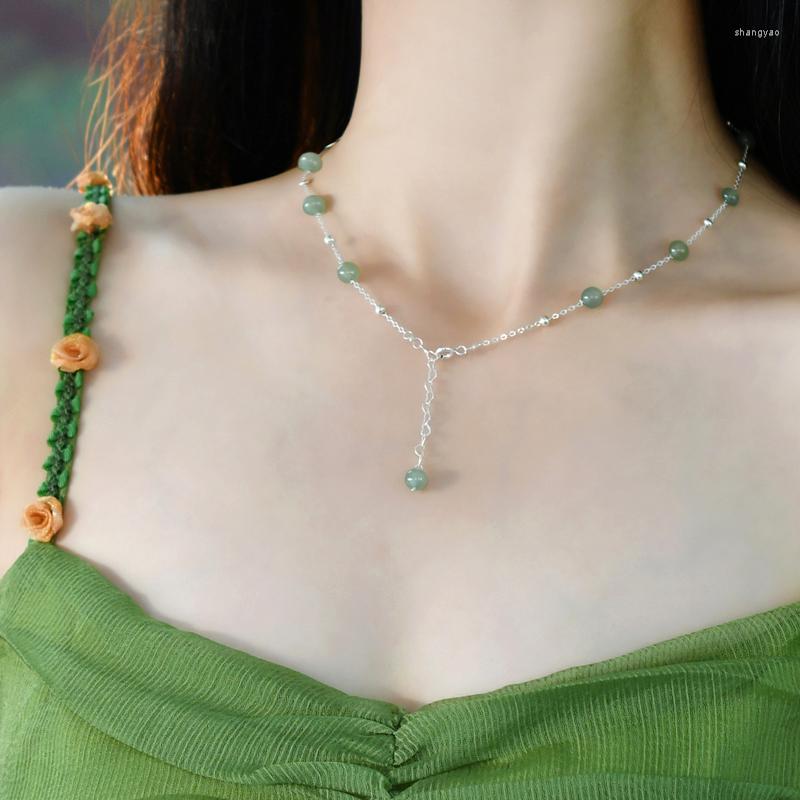 Chains ASHIQI Natural Jade 925 Sterling Silver Necklace Ladies Fashion Jewelry 2022 Trend
Chains ASHIQI Natural Jade 925 Sterling Silver Necklace Ladies Fashion Jewelry 2022 Trend
