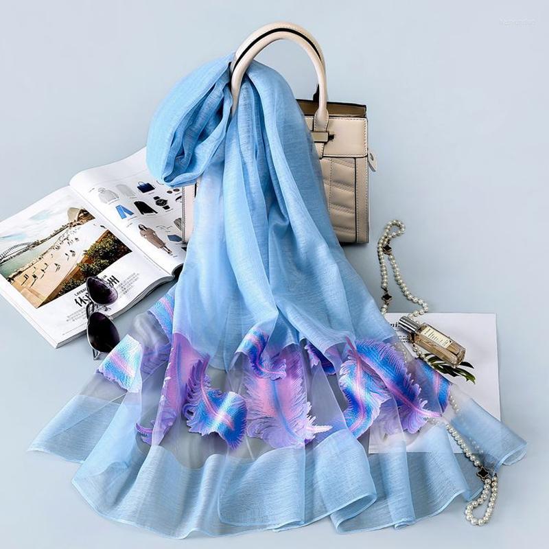 Scarves Women Oversize Silk Feather Embroidery Pashmina Est All-Match Travel Scarf Shawls And Wraps
Scarves Women Oversize Silk Feather Embroidery Pashmina Est All-Match Travel Scarf Shawls And Wraps