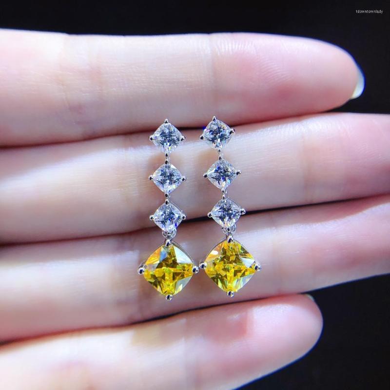 Stud Earrings Vintage 14k White Gold Au585 2CT/Piece Cushion Yellow Diamond D Color VVS1 Great Quality Jewelry
Stud Earrings Vintage 14k White Gold Au585 2CT/Piece Cushion Yellow Diamond D Color VVS1 Great Quality Jewelry