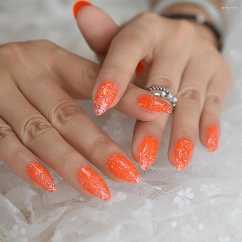 False Nails Fluorescence Orange Almond Nail Translucent Glitter Juice Medium Sets Powder Simple Press On, L5435
False Nails Fluorescence Orange Almond Nail Translucent Glitter Juice Medium Sets Powder Simple Press On, L5435