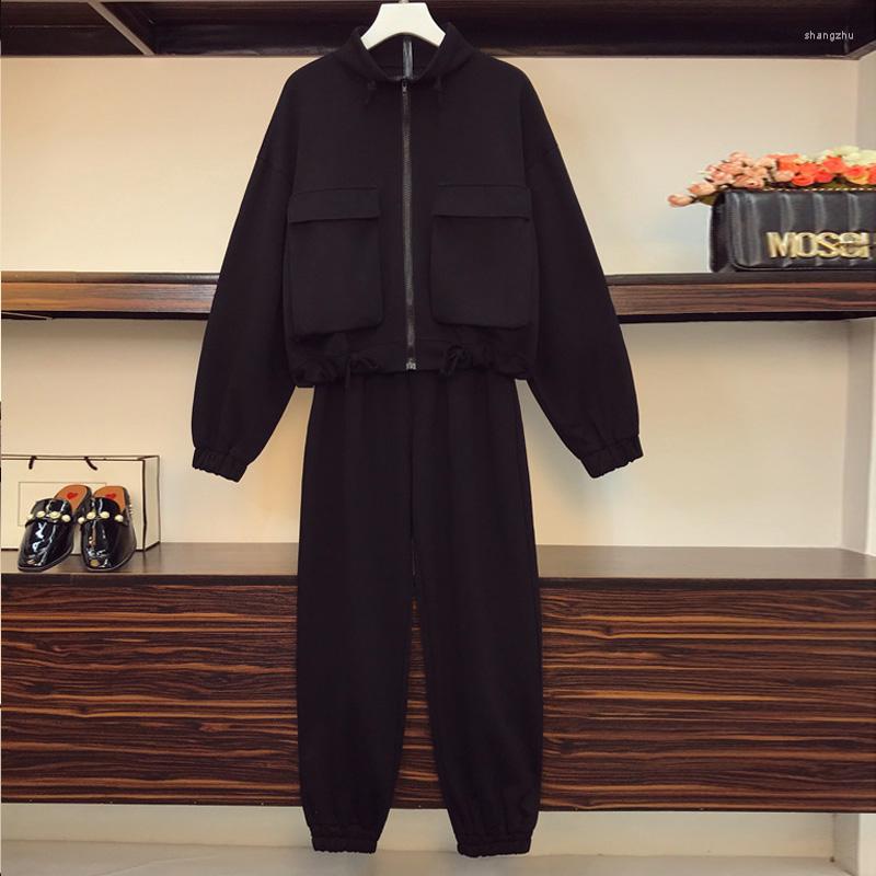 Women's Two Piece Pants 2022 Style Set Women Outfits Black Stand Neck Zipper Patchwork Tracksuit Pullover Tops And Pant Casual Sport Suit
Women's Two Piece Pants 2022 Style Set Women Outfits Black Stand Neck Zipper Patchwork Tracksuit Pullover Tops And Pant Casual Sport Suit