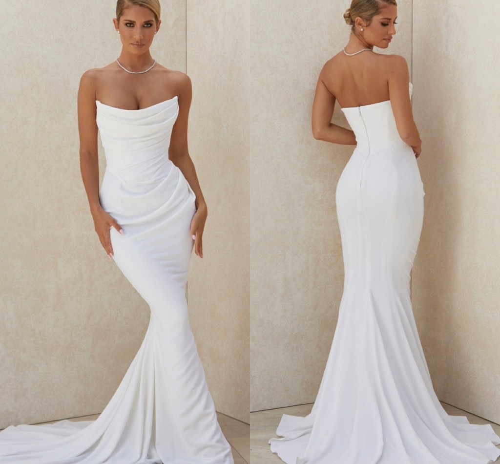 Long Mermaid Satin Wedding Dress Stretchy Sleeveless Lace Up Back Ivory Vestidos de Novia Abendkleid Bridal Gown for Women 2023
Long Mermaid Satin Wedding Dress Stretchy Sleeveless Lace Up Back Ivory Vestidos de Novia Abendkleid Bridal Gown for Women 2023