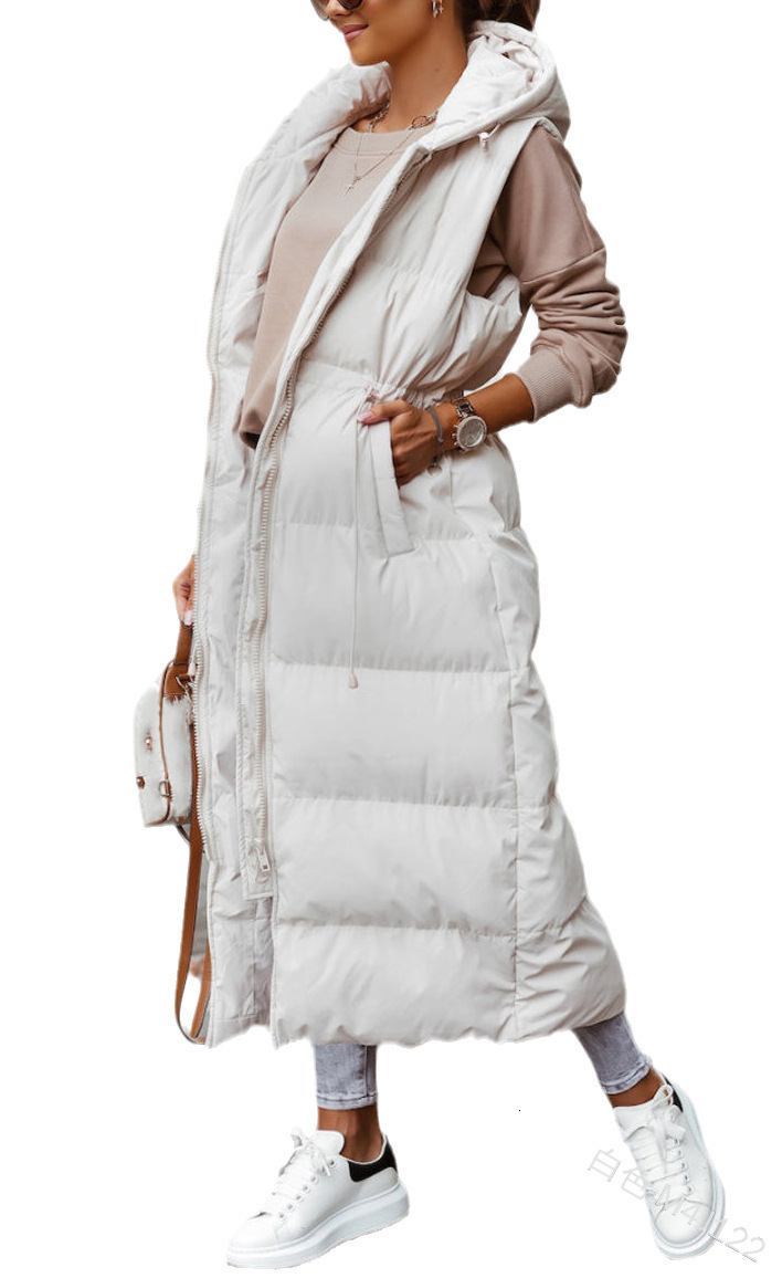 Women' Vests Women Coat Solid Color Hooded Long Cottonpadded Jacket Waist Waistcoat Casual Fashion Singlebreasted Sleeveless Warm Autumn 221114, Black
Women' Vests Women Coat Solid Color Hooded Long Cottonpadded Jacket Waist Waistcoat Casual Fashion Singlebreasted Sleeveless Warm Autumn 221114, Black