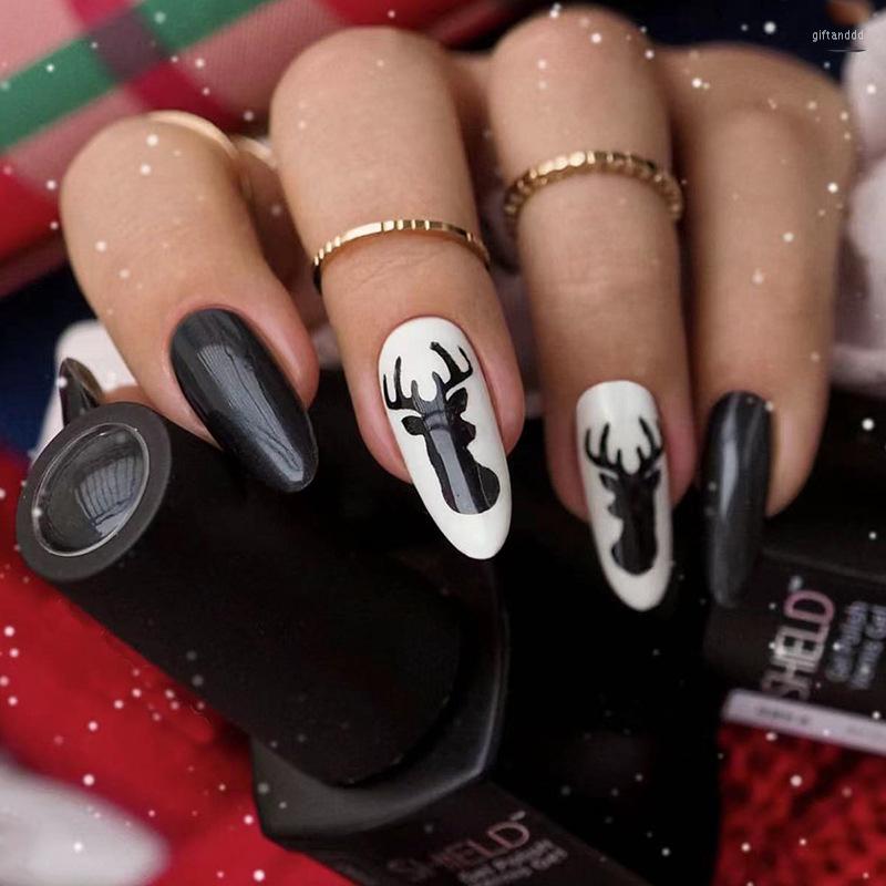 False Nails 24Pcs Christmas Fake Detachable Short Almond Snowflake Elk Ballerina Xmas Press On Manicure Tips, 108
False Nails 24Pcs Christmas Fake Detachable Short Almond Snowflake Elk Ballerina Xmas Press On Manicure Tips, 108