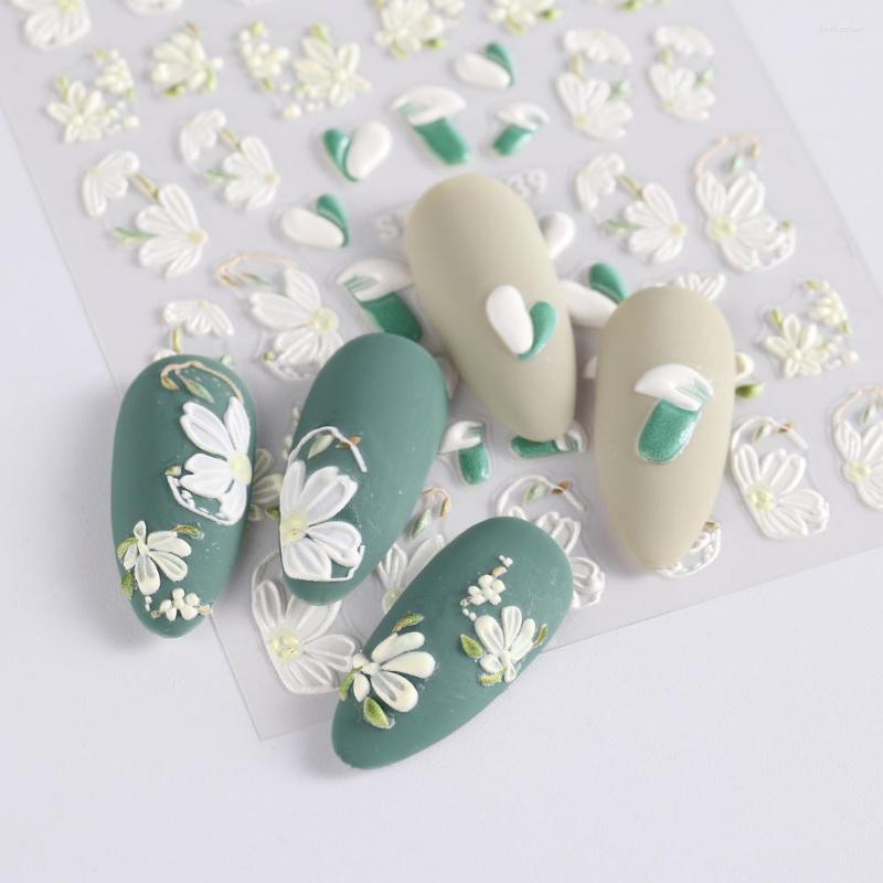 

Nail Art Decorations 1 Set Excellent DIY Decal Easy-Peel Fingernail Sticker 3D Eye-catching Stunning Visual Effect