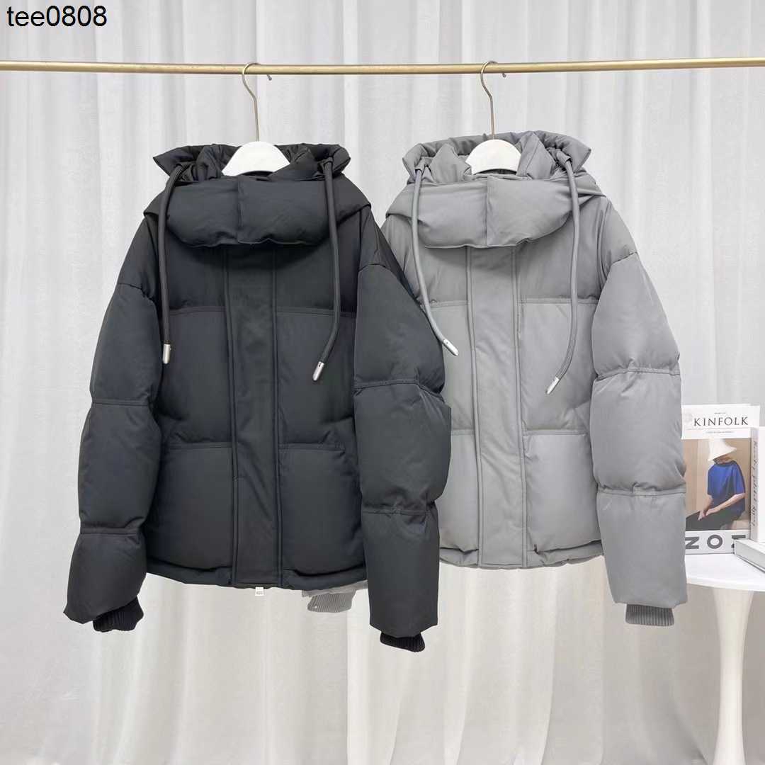 Designer AMIS 22 new solid color glue pressing love small arc hem hooded lovers' thickened down Winter outdoor leisure sports down jacket, Gray
Designer AMIS 22 new solid color glue pressing love small arc hem hooded lovers' thickened down Winter outdoor leisure sports down jacket, Gray