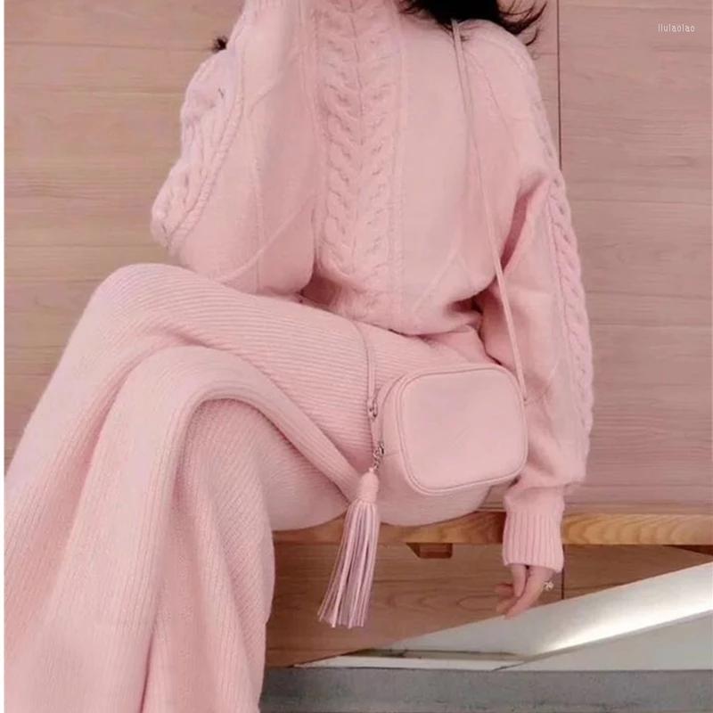 Women's Two Piece Pants Women's Suit Fashion Women Wool Knitting Casual Thick O-Neck Sweater & Wide Leg 2 Outfits For, Blue
Women's Two Piece Pants Women's Suit Fashion Women Wool Knitting Casual Thick O-Neck Sweater & Wide Leg 2 Outfits For, Blue