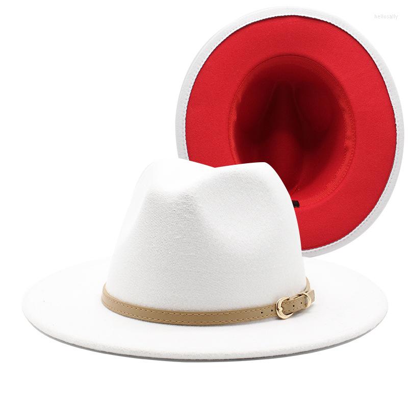 Berets Winter Women Hats Solid Patchwork Two Different Color Wide Brim Autumn Men Panama Hat Trilby Fedora, Wine red camel
Berets Winter Women Hats Solid Patchwork Two Different Color Wide Brim Autumn Men Panama Hat Trilby Fedora, Wine red camel