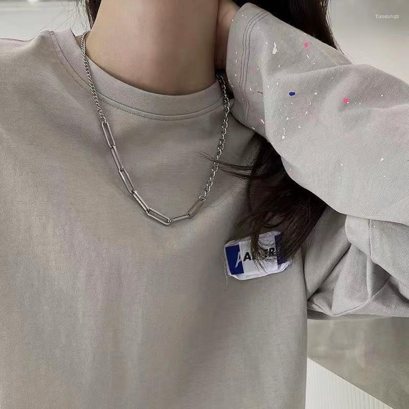 Chains 2022 Hip Hop Necklace Personality Stitching Chian Stainless Steel Silver Color For Women Girls Jewelry Party Birthday Gifts
Chains 2022 Hip Hop Necklace Personality Stitching Chian Stainless Steel Silver Color For Women Girls Jewelry Party Birthday Gifts