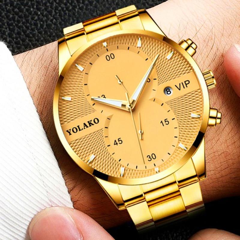 Wristwatches Men Top Brand Gold Stainless Steel Quartz Watch Luxury Male Calendar Fashion Casual Wristwatch Clock Relogio Masculino 2022
Wristwatches Men Top Brand Gold Stainless Steel Quartz Watch Luxury Male Calendar Fashion Casual Wristwatch Clock Relogio Masculino 2022