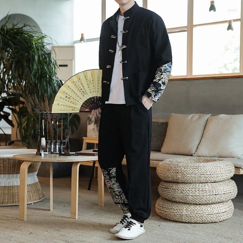 Ethnic Clothing 2022 Chinese Style Printed Cotton Linen Disc Button Long Sleeved Trousers Suit For Men Women Harajuku Loose Tang Set
Ethnic Clothing 2022 Chinese Style Printed Cotton Linen Disc Button Long Sleeved Trousers Suit For Men Women Harajuku Loose Tang Set