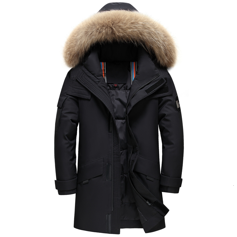Men's Down Parkas Real Fur Collar Jacket Hooded Warm Winter Coat Men 90% White Duck Long Parka Hight Quality Man Overcoat 221114, Black
Men's Down Parkas Real Fur Collar Jacket Hooded Warm Winter Coat Men 90% White Duck Long Parka Hight Quality Man Overcoat 221114, Black