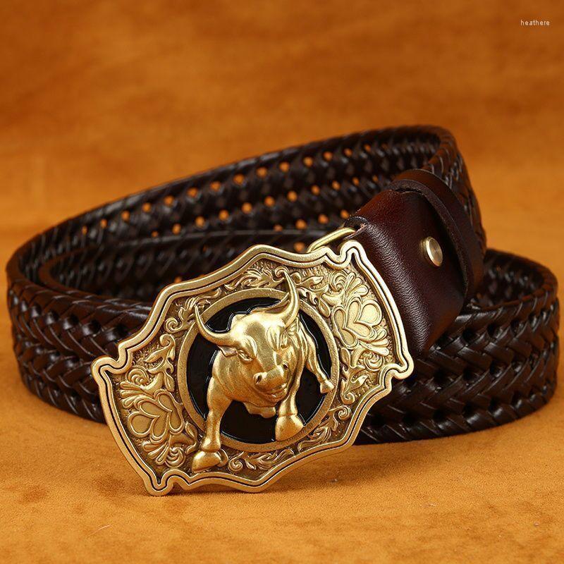 Belts Fashion Retro Men Leather Belt Hollow Weave Knit Copper Buckle Black Coffee Decorative Strap Jeans Casual Pants
Belts Fashion Retro Men Leather Belt Hollow Weave Knit Copper Buckle Black Coffee Decorative Strap Jeans Casual Pants