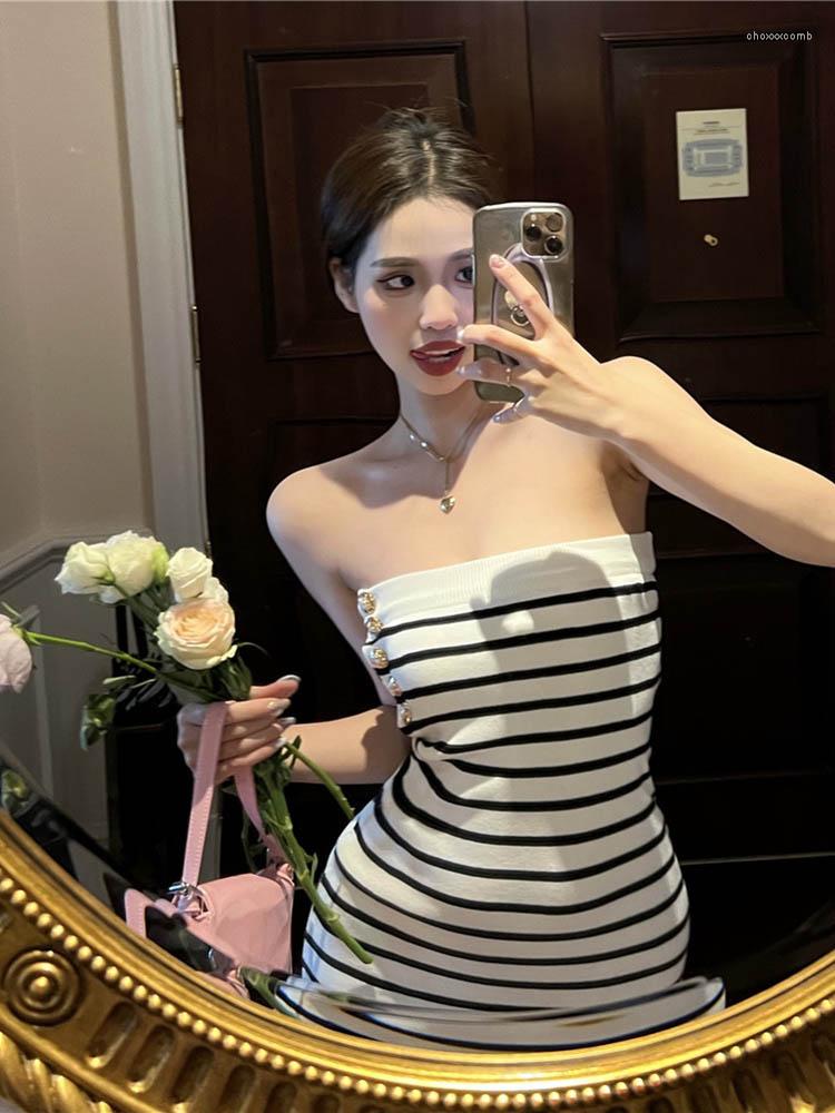 Casual Dresses For Women Slim Sexy Strapless Knitted Striped Hip Wrap Womens Clothing Girl Style Solid Dress Summer Fashion Clothes, Image
Casual Dresses For Women Slim Sexy Strapless Knitted Striped Hip Wrap Womens Clothing Girl Style Solid Dress Summer Fashion Clothes, Image