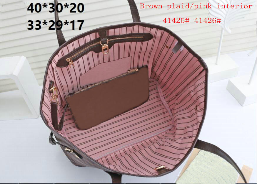 Women's 2ps/set 100% Genuine leather Composite tote handbag designer double letter large capacity shopping bags brand shoulder bag clutch purse, Brown flowers/red interior
Women's 2ps/set 100% Genuine leather Composite tote handbag designer double letter large capacity shopping bags brand shoulder bag clutch purse, Brown flowers/red interior
