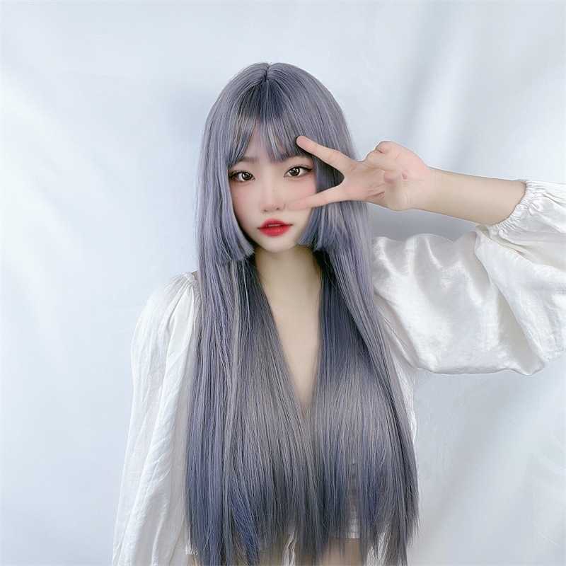 Women's Hair Wigs Lace Synthetic Wig Female Long Straight Hair Ji Style ita Soft Sister Cos Princ Cut Temperament Trim Face Head Cover, Black
Women's Hair Wigs Lace Synthetic Wig Female Long Straight Hair Ji Style ita Soft Sister Cos Princ Cut Temperament Trim Face Head Cover, Black
