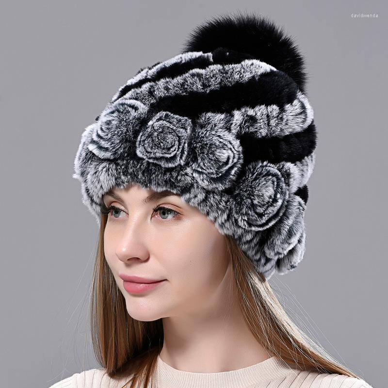 Berets Natural Rex Fur Hats Women Knitted Beanies Woolen Lining Pompom Warm Female Winter Hat, Color01
Berets Natural Rex Fur Hats Women Knitted Beanies Woolen Lining Pompom Warm Female Winter Hat, Color01