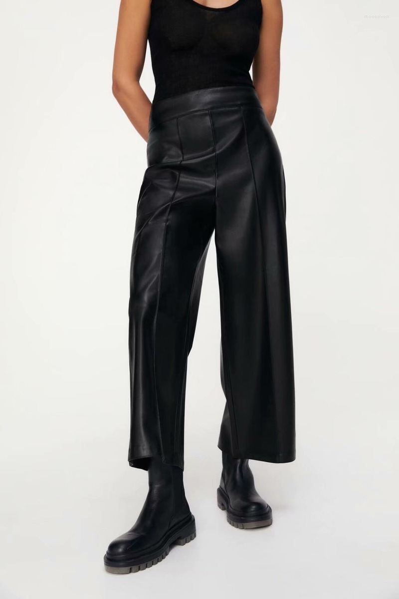 Women's Pants Women Faux Leather High Waist Pant 2022 Straight Trousers All-Match Fall Vintage Leisure Elegant Office Lady Wide Leg, Black
Women's Pants Women Faux Leather High Waist Pant 2022 Straight Trousers All-Match Fall Vintage Leisure Elegant Office Lady Wide Leg, Black