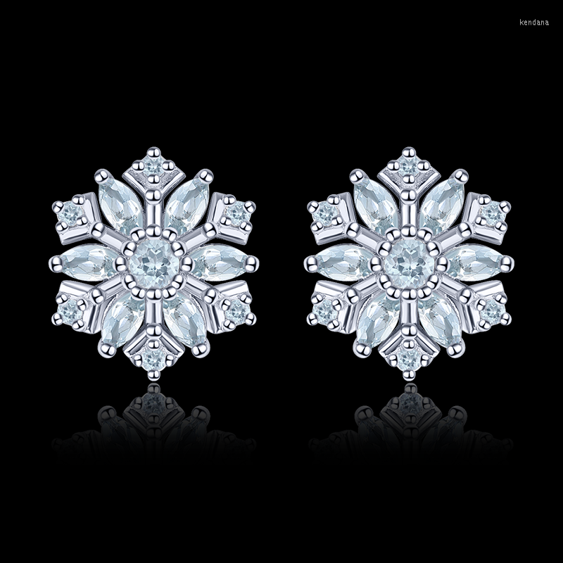 Stud Earrings UMCHO 925 Sterling Silver Women's Inlaid Natural Aquamarine Classic Simple Snowflake High-end Jewelry
Stud Earrings UMCHO 925 Sterling Silver Women's Inlaid Natural Aquamarine Classic Simple Snowflake High-end Jewelry