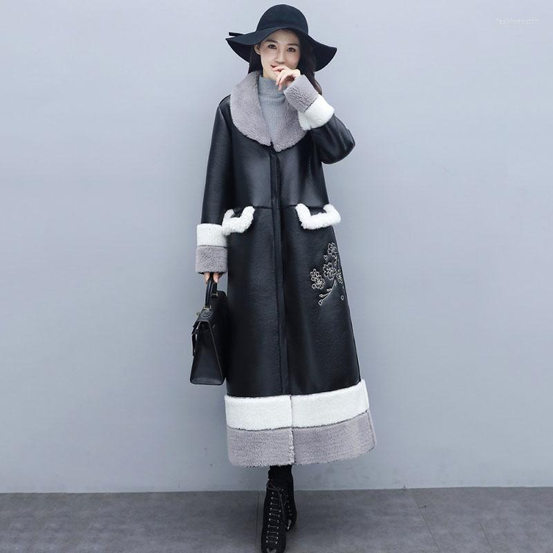Women's Leather -30 Warm Winter Women PU Jacket Fashion Fur Thicken Wool Liner Faux Coat Large Size Long Womens, Black 2
Women's Leather -30 Warm Winter Women PU Jacket Fashion Fur Thicken Wool Liner Faux Coat Large Size Long Womens, Black 2