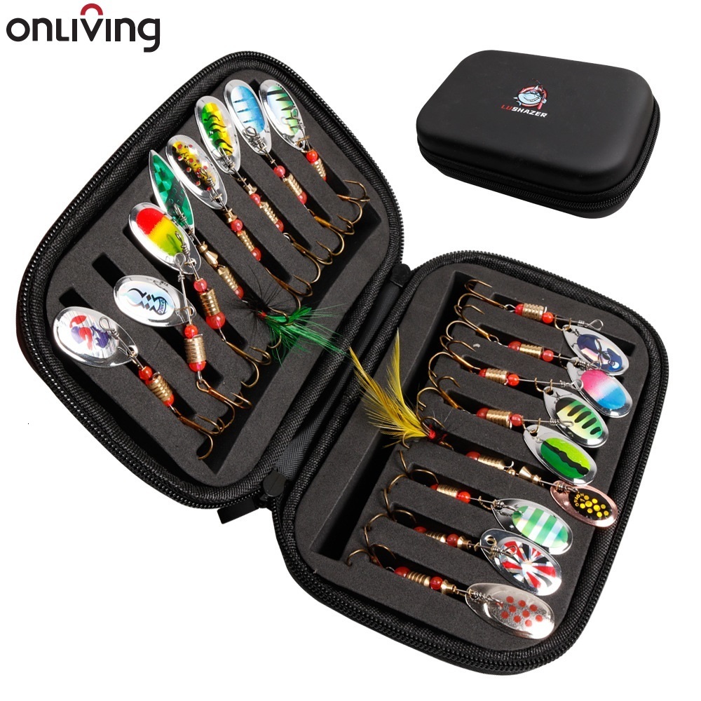 Baits Lures ONLIVING Fishing For Bass 16pcs Spinner With Portable Carry Bag Trout Hard Metal Kit 221111
Baits Lures ONLIVING Fishing For Bass 16pcs Spinner With Portable Carry Bag Trout Hard Metal Kit 221111