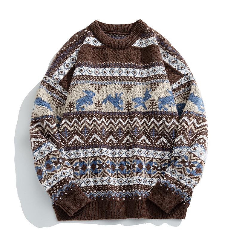 Men's Sweaters Vintage Jacquard Jumper Men Winter Heavyweight Loose Ethnic Wind Knitted Sweater Oversize Women Crew Neck Jumper 221111, Beige
Men's Sweaters Vintage Jacquard Jumper Men Winter Heavyweight Loose Ethnic Wind Knitted Sweater Oversize Women Crew Neck Jumper 221111, Beige