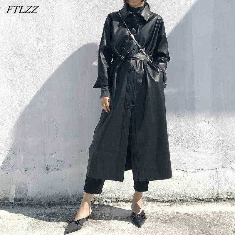Ftlzz Spring Women Pu Leather Long Jacket Slim Split Windbreaker Trenchcoat Single Breasted Long Sleeves Solid Jacket With Belt J220727, Burgundy
Ftlzz Spring Women Pu Leather Long Jacket Slim Split Windbreaker Trenchcoat Single Breasted Long Sleeves Solid Jacket With Belt J220727, Burgundy