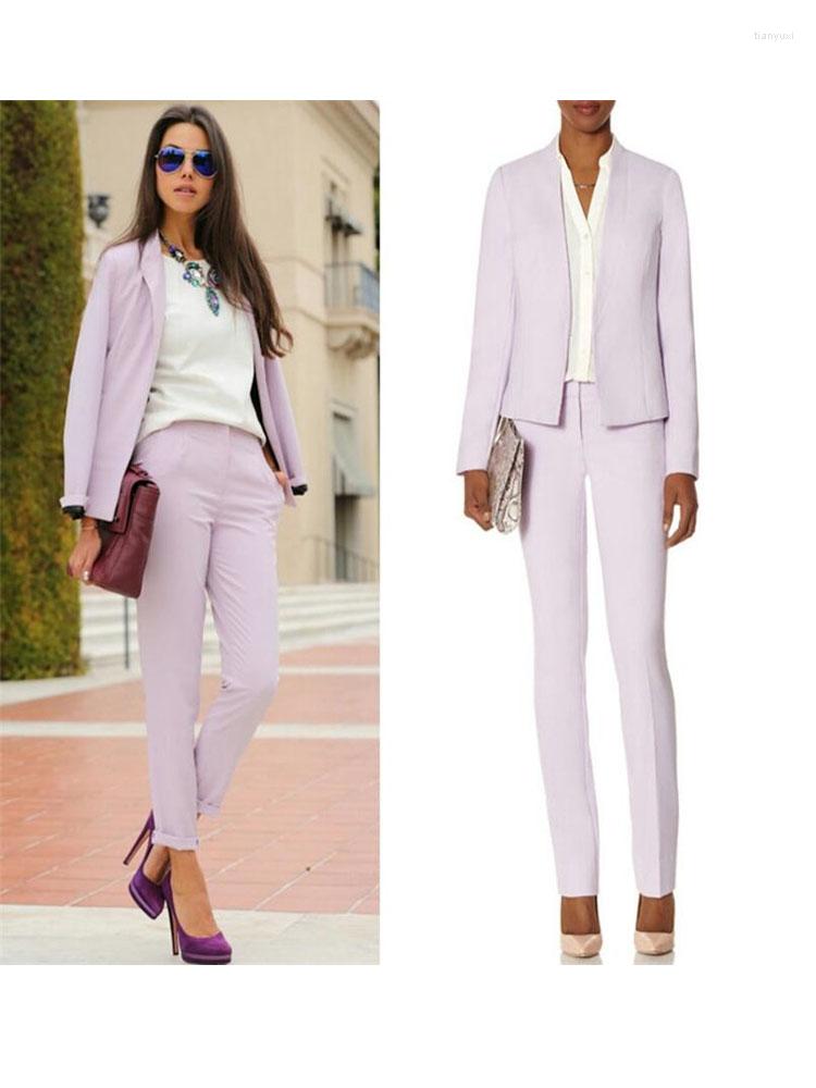 Women's Two Piece Pants Custom Made Lavender 2 Set Women Business Pantsuits Office Formal Uniform Ladies Work Wear Blazer Outfit Pantsuit, Picture style
Women's Two Piece Pants Custom Made Lavender 2 Set Women Business Pantsuits Office Formal Uniform Ladies Work Wear Blazer Outfit Pantsuit, Picture style