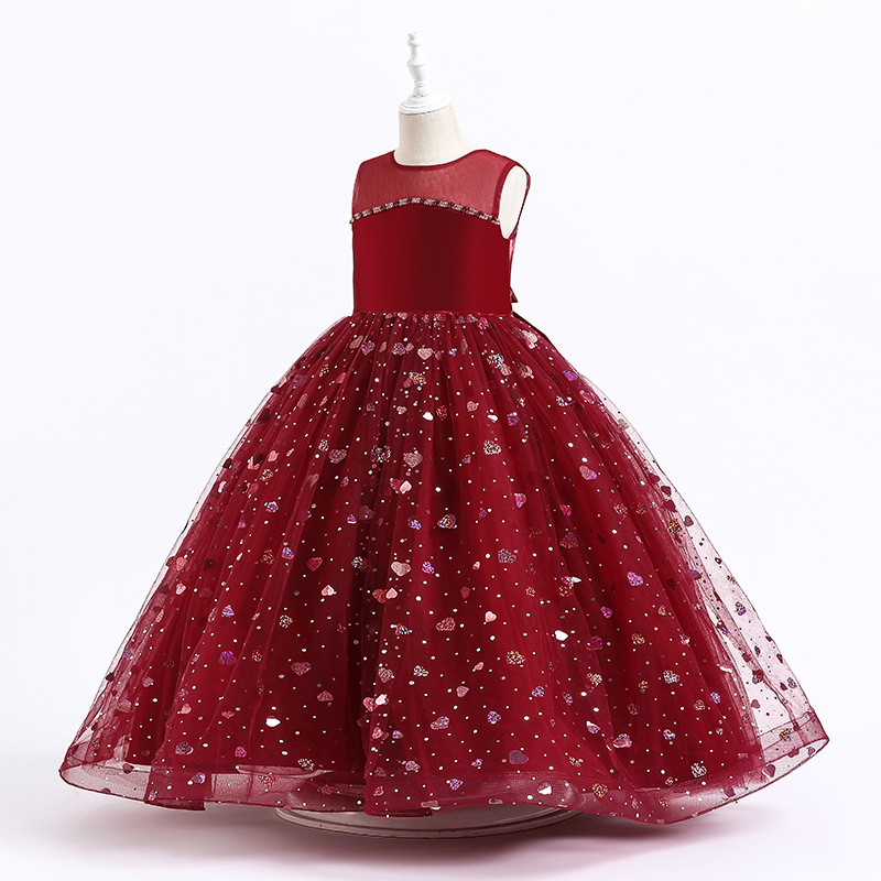 Cute pink Lace Little Kids Flower Girl Dresses Princess Jewel Neck Tulle Applique Puffy Floral Formal Wears Party Communion Pageant Gown