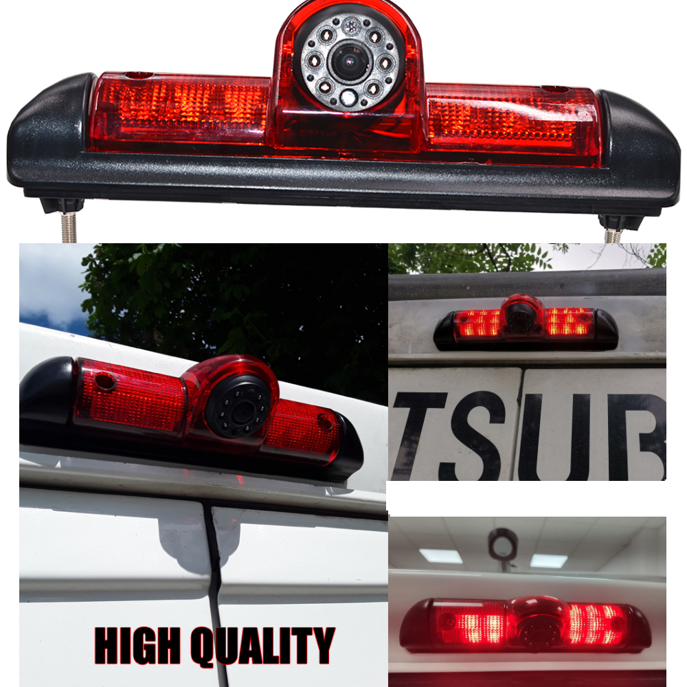 CCD Car Brake Light Reverse Camera For Citroen JUMPER III FIAT DUCATO X250 Peugeot BOXER III LED Light Parking Rear View Camera