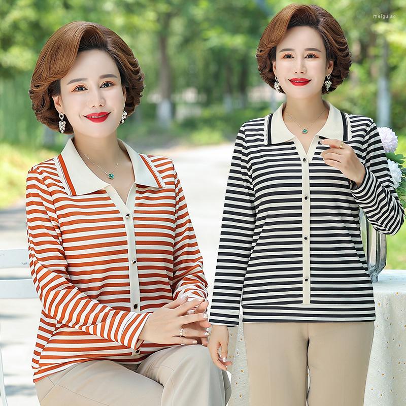 Women's T Shirts Women Lapel Stripe Long Sleeve T-shirt Korean Female Tee Femme Spring Autumn Clothing Buttons Design Casual Tops Pullover, Black
Women's T Shirts Women Lapel Stripe Long Sleeve T-shirt Korean Female Tee Femme Spring Autumn Clothing Buttons Design Casual Tops Pullover, Black