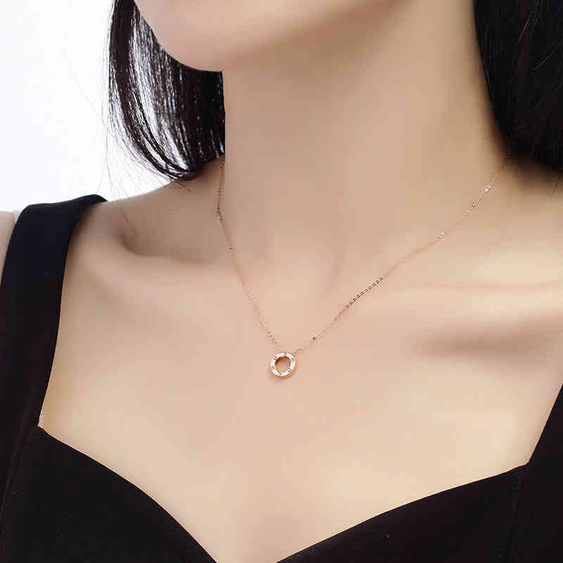 EBTY designer Compare with the original C18k Gold Necklace Fashion Classic Ring Pendant AU750 Rose Color Card Home Car Flower Gift22nian
EBTY designer Compare with the original C18k Gold Necklace Fashion Classic Ring Pendant AU750 Rose Color Card Home Car Flower Gift22nian