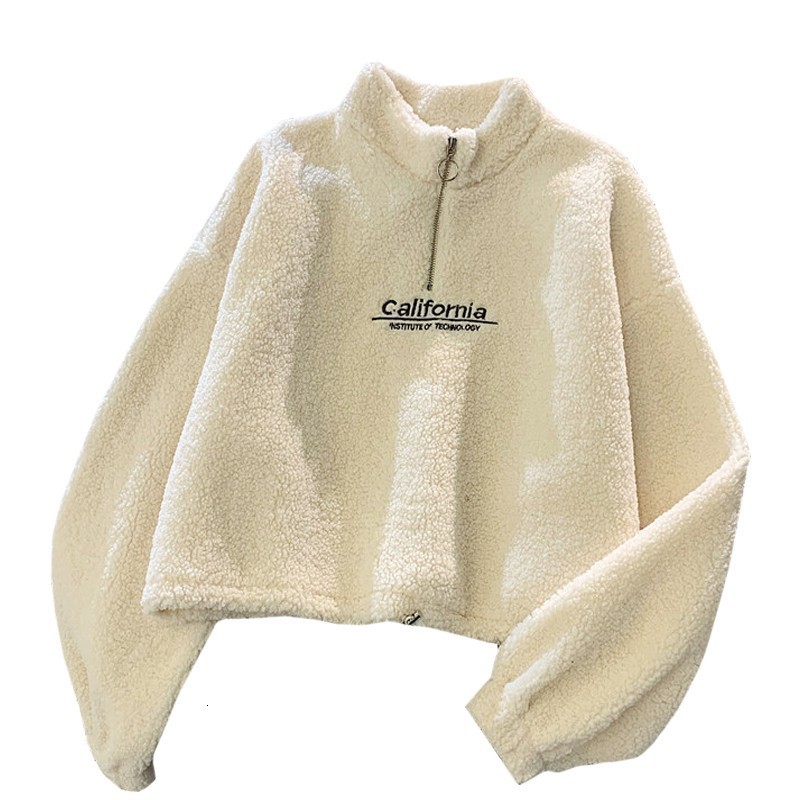 Women's Hoodies Sweatshirts Cashmere Short High Collar Women Thicken Loose Korean Autumn Zipper Coat Embroider California Letters Sweatshirt Femme 221114, Yub30501
Women's Hoodies Sweatshirts Cashmere Short High Collar Women Thicken Loose Korean Autumn Zipper Coat Embroider California Letters Sweatshirt Femme 221114, Yub30501