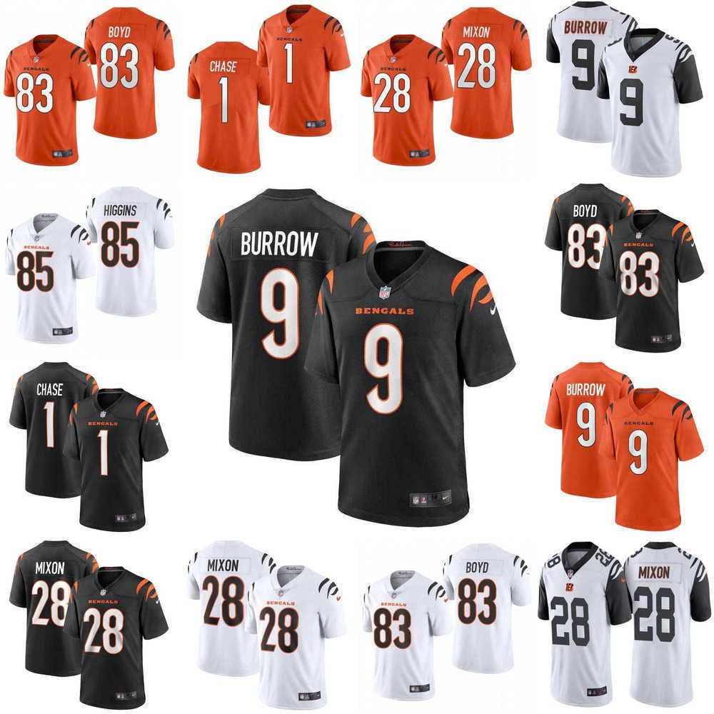 Football Jerseys Men Women Cincinnati''Bengals''9 Joe Burrow 1 Ja'Marr Chase 28 Joe Mixon 83 Tyler Boyd 85 Tee Higgins Limited Jersey Wholesale Custom, Color12
Football Jerseys Men Women Cincinnati''Bengals''9 Joe Burrow 1 Ja'Marr Chase 28 Joe Mixon 83 Tyler Boyd 85 Tee Higgins Limited Jersey Wholesale Custom, Color12