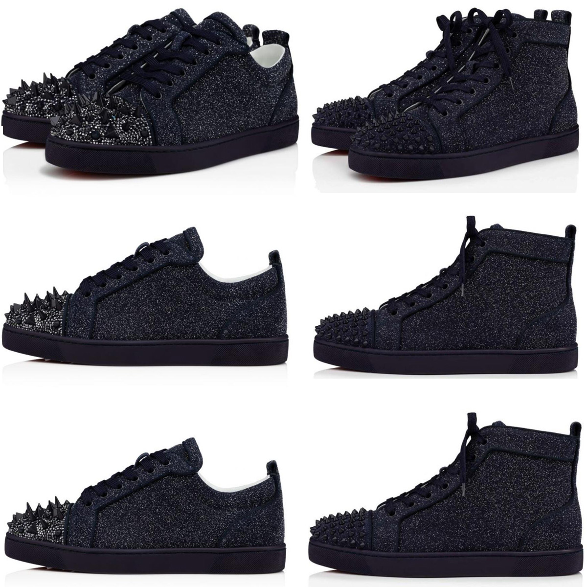 Men casual dress shoes low top reds sole sneaker spike flat junior rivets shoes p Pik Strass black starry sky high tops lace up sports traine luxury design with box
Men casual dress shoes low top reds sole sneaker spike flat junior rivets shoes p Pik Strass black starry sky high tops lace up sports traine luxury design with box