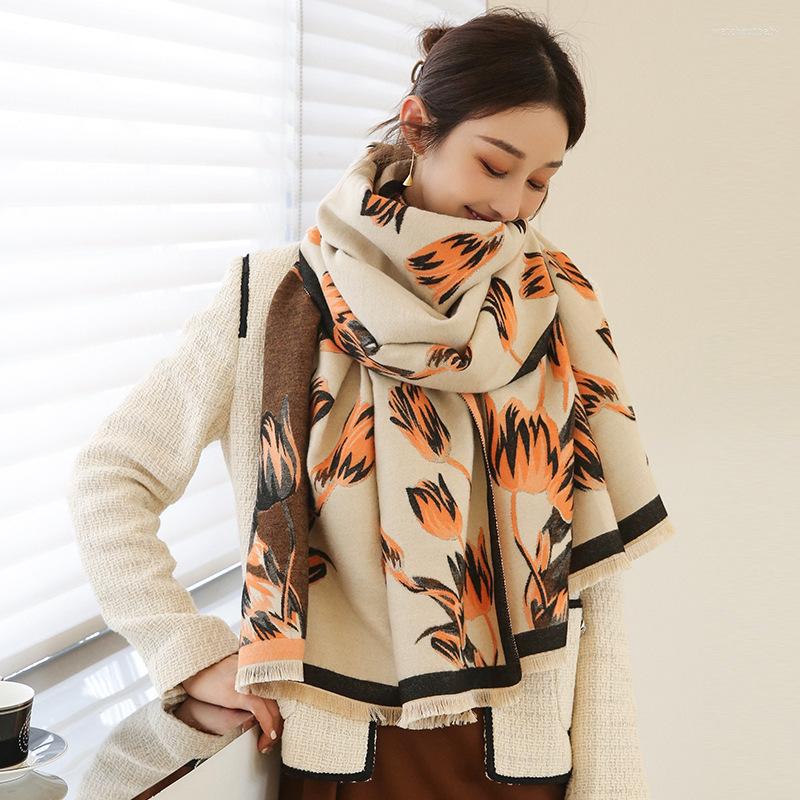 Scarves Autumn 190X65CM Beach Towel Female Print Dustproof Tassels Floret Two-Sided Bandanna Winter Cashmere Thick Shawl
Scarves Autumn 190X65CM Beach Towel Female Print Dustproof Tassels Floret Two-Sided Bandanna Winter Cashmere Thick Shawl