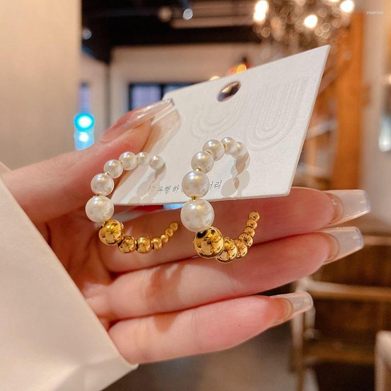 Hoop Earrings Korean C Shape Fashion Elegant Pearl Beads For Women Girls Cute Jewelry Party Brincos Gifts
Hoop Earrings Korean C Shape Fashion Elegant Pearl Beads For Women Girls Cute Jewelry Party Brincos Gifts