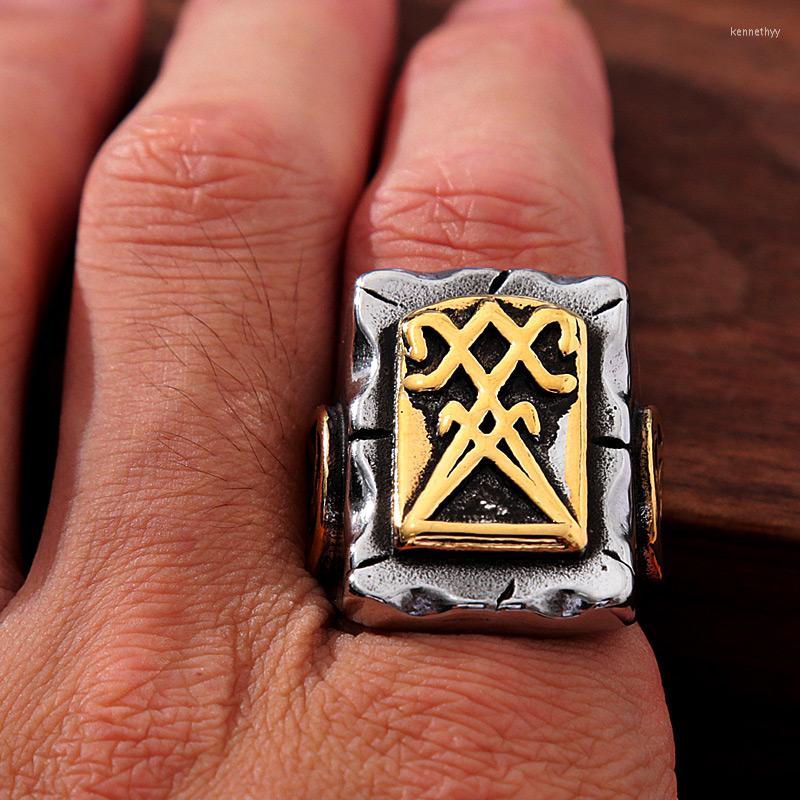Cluster Rings Vintage Lucifer Ring For Men Fashion Punk Rock Stainless Steel Satan Cross Pentagram Biker Pagan Jewelry Gift
Cluster Rings Vintage Lucifer Ring For Men Fashion Punk Rock Stainless Steel Satan Cross Pentagram Biker Pagan Jewelry Gift