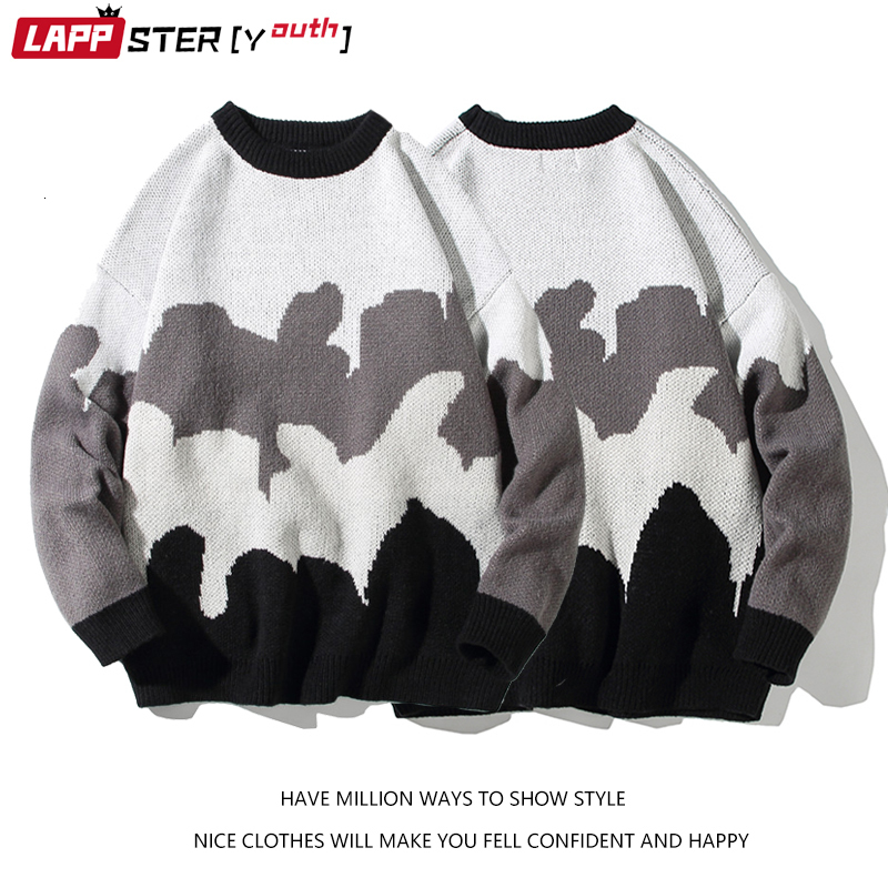 Men' Sweaters LAPPSTER-Youth Men Harajuku Knitted Sweater Mens Vintage Streetwear Pullovers Clothing Male Oversized Casual Tops 221114, Black
Men' Sweaters LAPPSTER-Youth Men Harajuku Knitted Sweater Mens Vintage Streetwear Pullovers Clothing Male Oversized Casual Tops 221114, Black