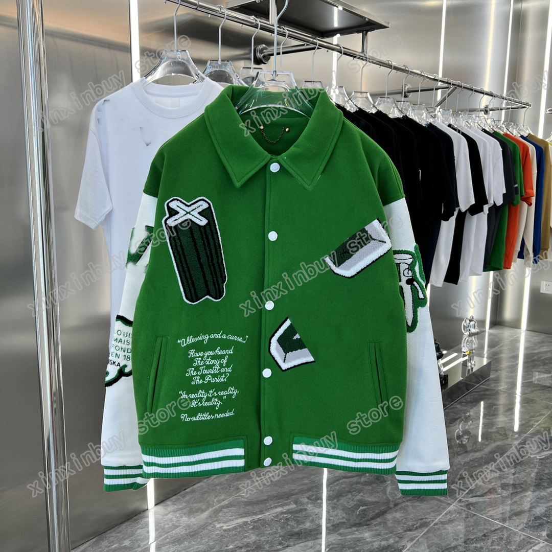 xinxinbuy Men designer Coat Jacket skeleton Towel embroidery Leather sleeve flight puffer cotton long sleeve women green Black white khaki S-XL, Multi
xinxinbuy Men designer Coat Jacket skeleton Towel embroidery Leather sleeve flight puffer cotton long sleeve women green Black white khaki S-XL, Multi