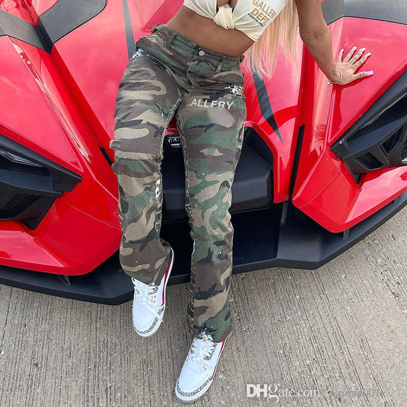 2022 Autumn Womens Wear Micro Flare Pants New Fashion Splicing Print Camo Pocket Workwear, Green
2022 Autumn Womens Wear Micro Flare Pants New Fashion Splicing Print Camo Pocket Workwear, Green