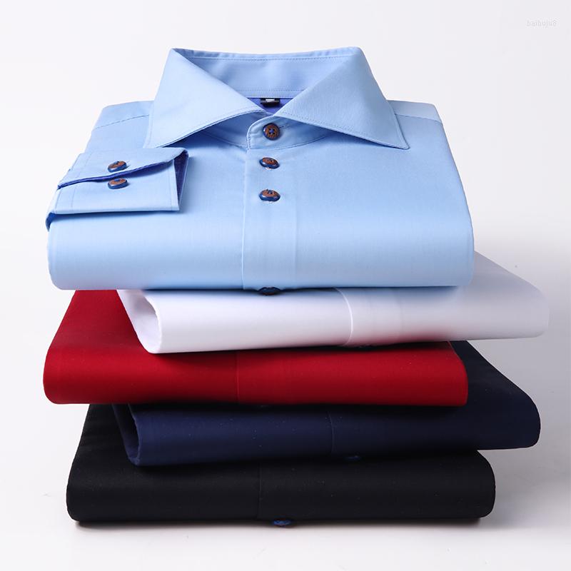 Men's Casual Shirts LICHENGRUI Autumn Men's Business Solid Color Shirt Slim-fit Non-iron Fashion Long-sleeved White Male Brand, Black
Men's Casual Shirts LICHENGRUI Autumn Men's Business Solid Color Shirt Slim-fit Non-iron Fashion Long-sleeved White Male Brand, Black