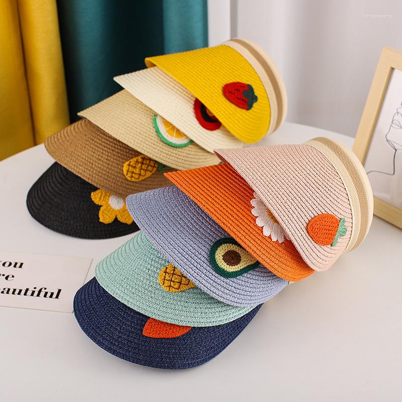 Berets Children's Cartoon Summer Straw Hat Boys And Girls Fruit Embroidered Sun Hats Beach Ladies Parent-child Empty Top Cap, 12
Berets Children's Cartoon Summer Straw Hat Boys And Girls Fruit Embroidered Sun Hats Beach Ladies Parent-child Empty Top Cap, 12