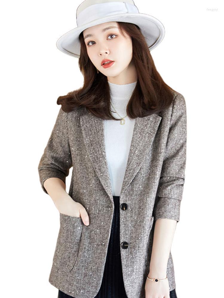 Women's Suits High-quality Casual Coffee Blazer Women's Coats With Pocket For Women Fashion Office Lady Outwear Thick Jacket
Women's Suits High-quality Casual Coffee Blazer Women's Coats With Pocket For Women Fashion Office Lady Outwear Thick Jacket