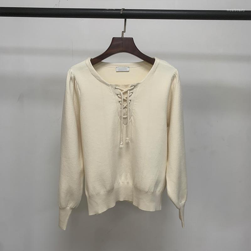 Women' Sweaters 2022 Spring And Summer Casual Comfortable Solid Color Lace Up Pullover Women' Sweater, Beige
Women' Sweaters 2022 Spring And Summer Casual Comfortable Solid Color Lace Up Pullover Women' Sweater, Beige