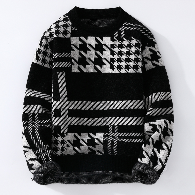 Men's Sweaters Men Casual Rhombus Knitted Pullovers Chest Print Design Female Fashion Thick Warm Sweater Winter Retro Plaid Sweater 4XL 221111, M277
Men's Sweaters Men Casual Rhombus Knitted Pullovers Chest Print Design Female Fashion Thick Warm Sweater Winter Retro Plaid Sweater 4XL 221111, M277
