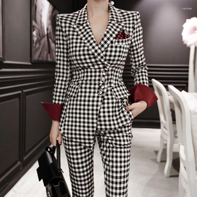 Women' Two Piece Pants 2022 Autumn Winter Korean Women Sets Fashion Elegant Irregular Lattice Suit Jacket High Waist Long Suits, Picture color
Women' Two Piece Pants 2022 Autumn Winter Korean Women Sets Fashion Elegant Irregular Lattice Suit Jacket High Waist Long Suits, Picture color